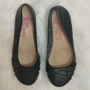 JELLYPOP Black Memory Foam Express Flats